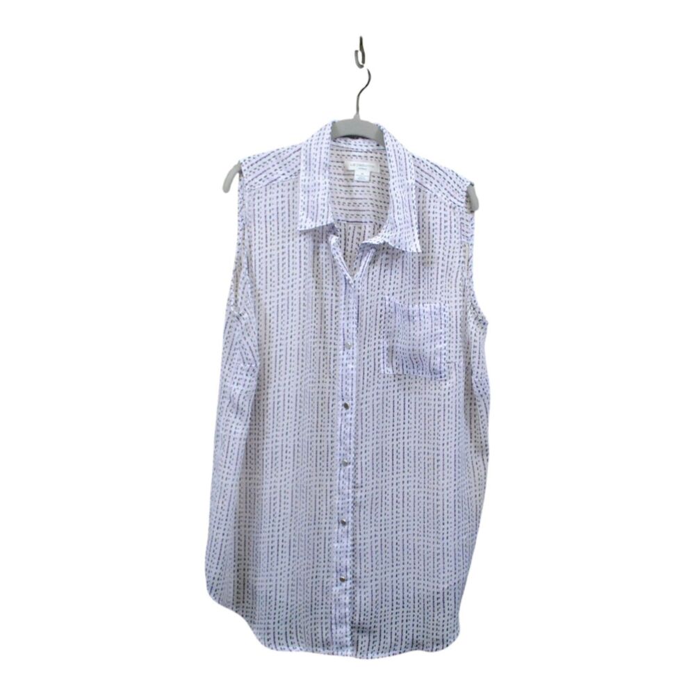 LIZ CLAIBORNE Button Down Semi sheer Blouse  Multicolor Size 1X